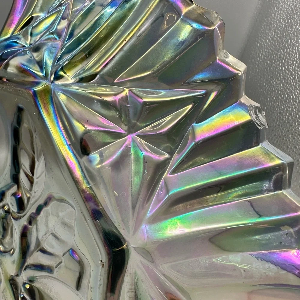 Federal Glass Carnival glass ruffled plate